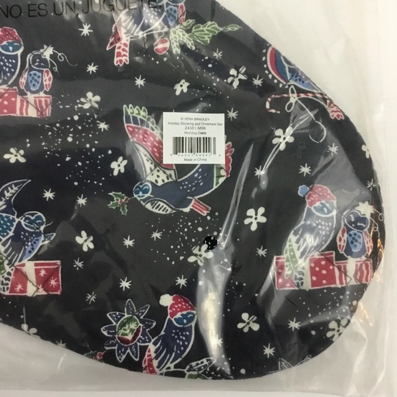 Vera Bradley Holiday Vera Bradley Holiday Stocking And Ornament Set